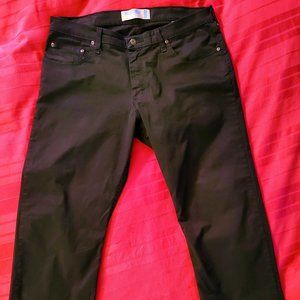 Wrangler Straight Fit Flex Chino Pants Black 34x30